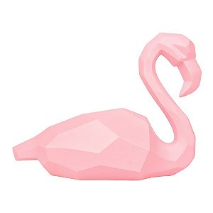 Enfeite Flamingo Sentado Grande em Resina