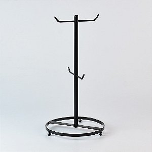 Porta Xícaras Preto em Metal