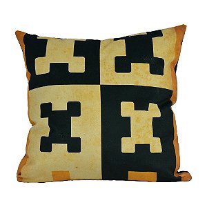 Almofada Preto e Laranja 40x40