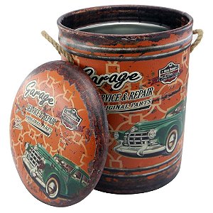 Banqueta Porta-objetos Vintage Garage