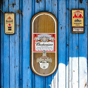 Abridor de Garrafa de Parede Budweiser