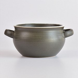 Bowl Cauldron Cinza em Cerâmica