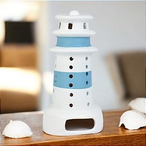 Porta Vela Farol Branco Grande