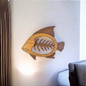 Quadro Espinha de Peixe Marrom Médio