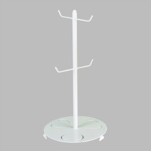 Suporte para Canecas e Xícaras Branco em Metal