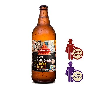 15 garrafas - Cerveja Brüder Baixa Gastronomia Pilsen 600ml
