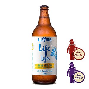 15 garrafas - Cerveja Albanos Life Lager 600ml
