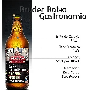 Cerveja Brüder Baixa Gastronomia Pilsen 600ml