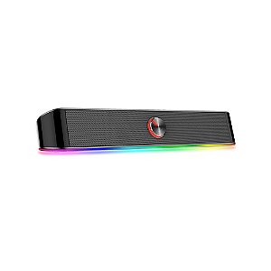 Caixa de Som Soundbar Gamer Redragon Adiemus RGB - 2x3W RMS, P2 3.5mm