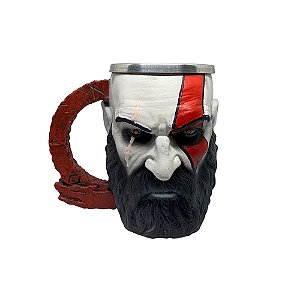 Caneca Alumínio Resina 3D Kratos - 250ML