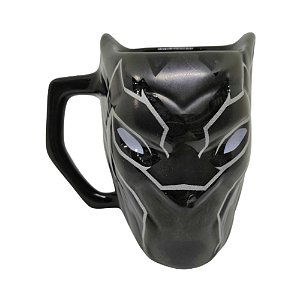 Caneca Cerâmica Formato 3D Pantera Negra - Marvel - 450mL