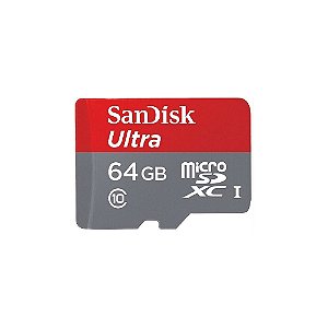 Cartão de Memória Micro SD Ultra Sandisk - 64GB 120MB/s