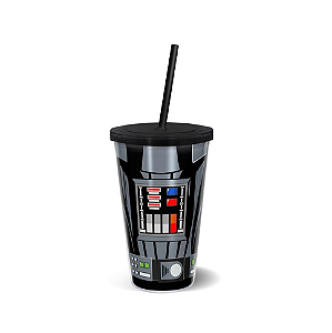 Copo com canudo Star Wars Darth Vader - 500ML