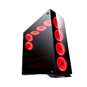 Gabinete Gamer Redragon Ironhide Preto Full Tower Com 6 Fans RGB - GC-801