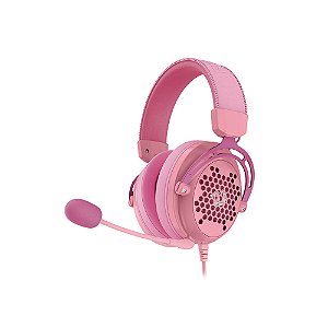 Headset Gamer Redragon Diomedes H388 Rosa 7.1 - P3/P2/USB