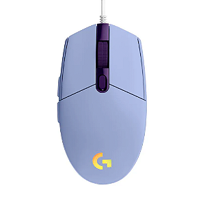Mouse Gamer Logitech G203 Lightsync 8000 DPI Com Fio - Lilás