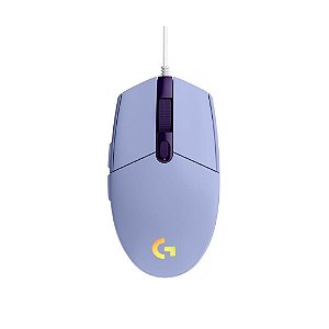 Mouse Gamer Logitech G203 Lightsync 8000 DPI Com Fio - Lilás