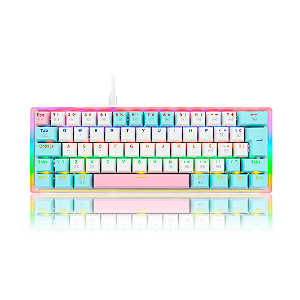 Teclado Mecanico Redragon Akali Ice Cream Switch Marrom