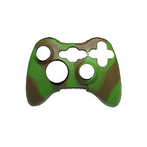 Capa De Silicone Para Controle Xbox 360 - Verde Com Marrom