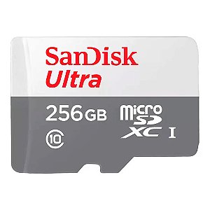 Cartão de Memória Micro SD Sandisk Ultra 256GB 100MBs