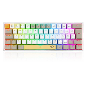 Teclado gamer Redragon Fizz RGB K617 Daylight Switch Brown Layout 60%