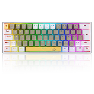 Teclado gamer Redragon Fizz RGB K617 Sunshine Switch Brown Layout 60%