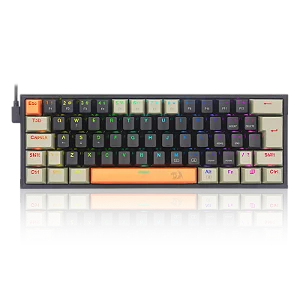 Teclado gamer Redragon Fizz RGB K617 Sunset Switch Brown Layout 60%