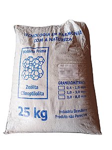 ZEÓLITA PARA REMOÇÃO DE TURBIDEZ, COR, SÓLIDOS E SDI 0,4 - 1,0mm 25 Kg