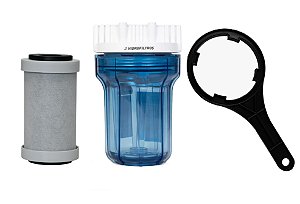 Filtro Hidrofiltros Transparente 5" 80 L/h Carbon Block 5 micras + Chave