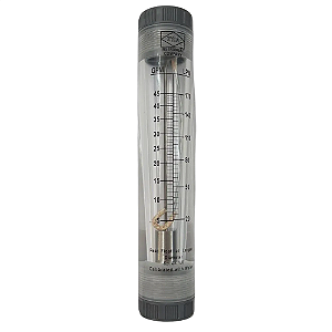 Rotâmetro de linha, LZM-25G, 10 - 70 LPM / 600 à 4200 L/h, rosca femea de 1" BSP