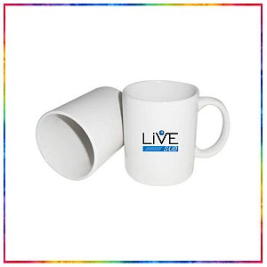 CANECA CERAMICA BRANCA SUPER QUALITY PARA SUBLIMAÇÃO LIVE 325 ML (319)