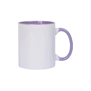 Caneca Cerâmica Alça Interior Lilás Para Sublimação Live 325ml (3525)
