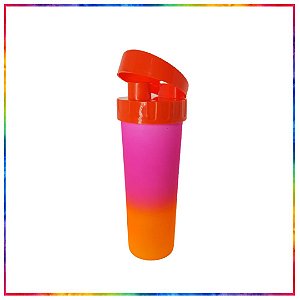 GARRAFA ECO WATER PS 450ML PARA TRANSFER FANT-LARANJA/ROSA (01166183)