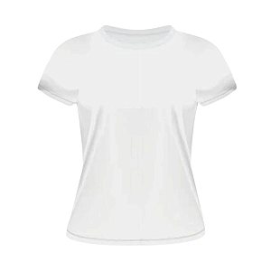 Baby Look Feminina Para Sublimação Branca 100% Poliéster Tamanhos