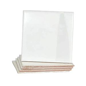 Azulejo Branco Com Brilho Para Sublimação 20x20 5 Unidades