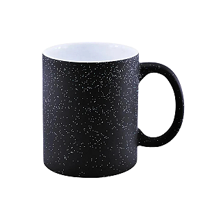 Caneca Cerâmica 325ml Magica Preto Glitter  Para Sublimaçaõ - Jkb (J10101)