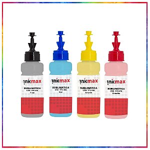 KIT TINTA INKMAX TPC SUBLIMÁTICA COMPATIVEL EPSON 4 CORES 100 ML