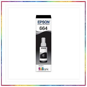 REFIL DE TINTA EPSON T664 PRETO ORIGINAL ECOTANK  70 ml - T664120