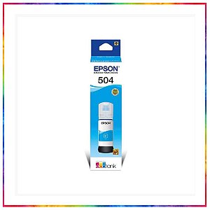 REFIL DE TINTA EPSON ORIGINAL T504 CIANO 70 ML - T504220