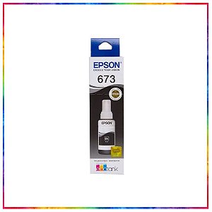 REFIL DE TINTA EPSON ORIGINAL T673 PRETO 70 ML - T673120