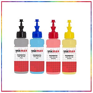 REFIL DE TINTA INKMAX COMPATÍVEL HP GT52 / GT53 KIT COM 4 CORES 100ML