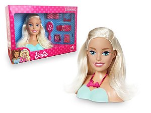 Brinquedo para menina Boneca Barbie Styling Head Core com 12 Frases e  Acessórios Cabelereira Estilista Pupee Brinquedo Maquiagem Maquiadora