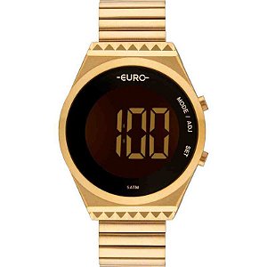 Relógio Euro Dourado Digital