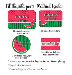 Kit etiqueta para material escolar em Campo Grande MS