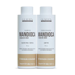 Kit Condicionador e Shampoo Mandioca e Água de Coco - 900ml - (Frete Grátis)