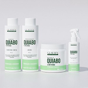 Kit Quiabo e Chá Verde - Fortalecimento, Brilho e Hidratação Capilar