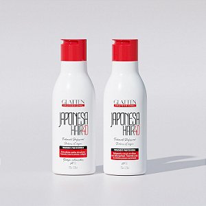 Kit Escova Japonesa Glatten Máscara para Alisamento e Shampoo Anti Resíduos