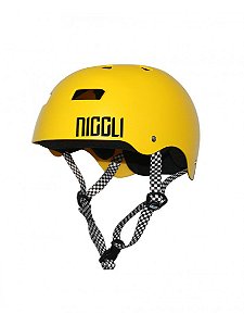 Capacete Niggli Pads Iron Profissional - Amarelo Fosco