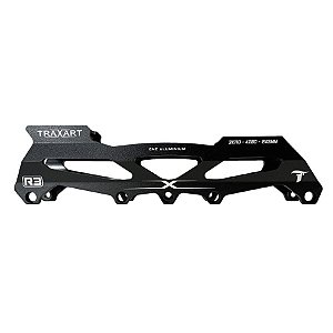 Base Traxart Híbrida DX-007 para patins Inline - 3 rodas 110mm ou 4 rodas 80mm / PRETA