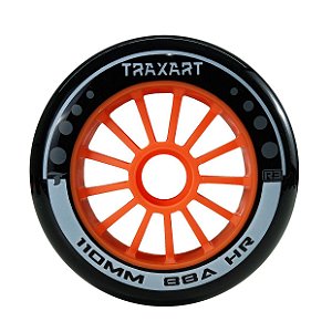 Rodas Traxart R3 110mm/88a Para patins Inline - High Rebound Preta  (jogo com 3)